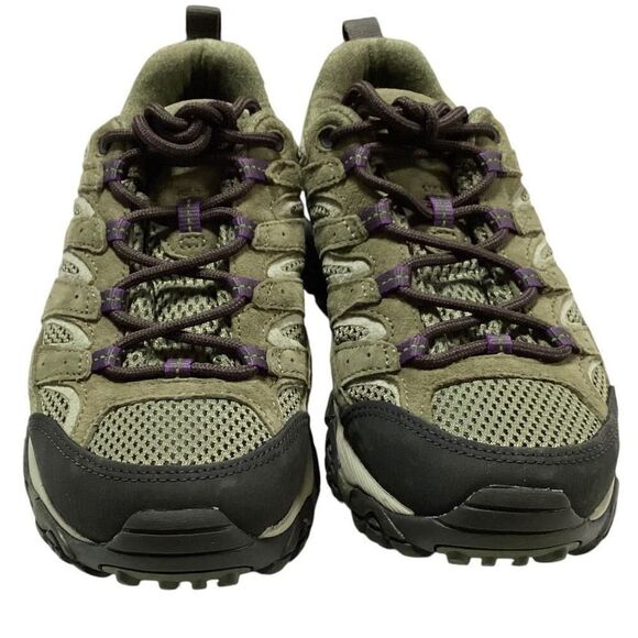 Merrell Shoes Womens 8 Green Moab 2 Vent Hiking Lace Up Suede Mesh Cap Toe - Picture 2 of 8